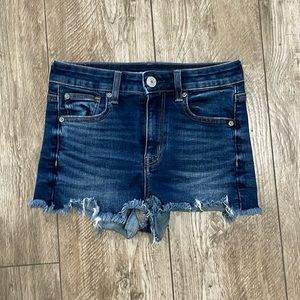 American Eagle Blue Distressed Jean Shorts